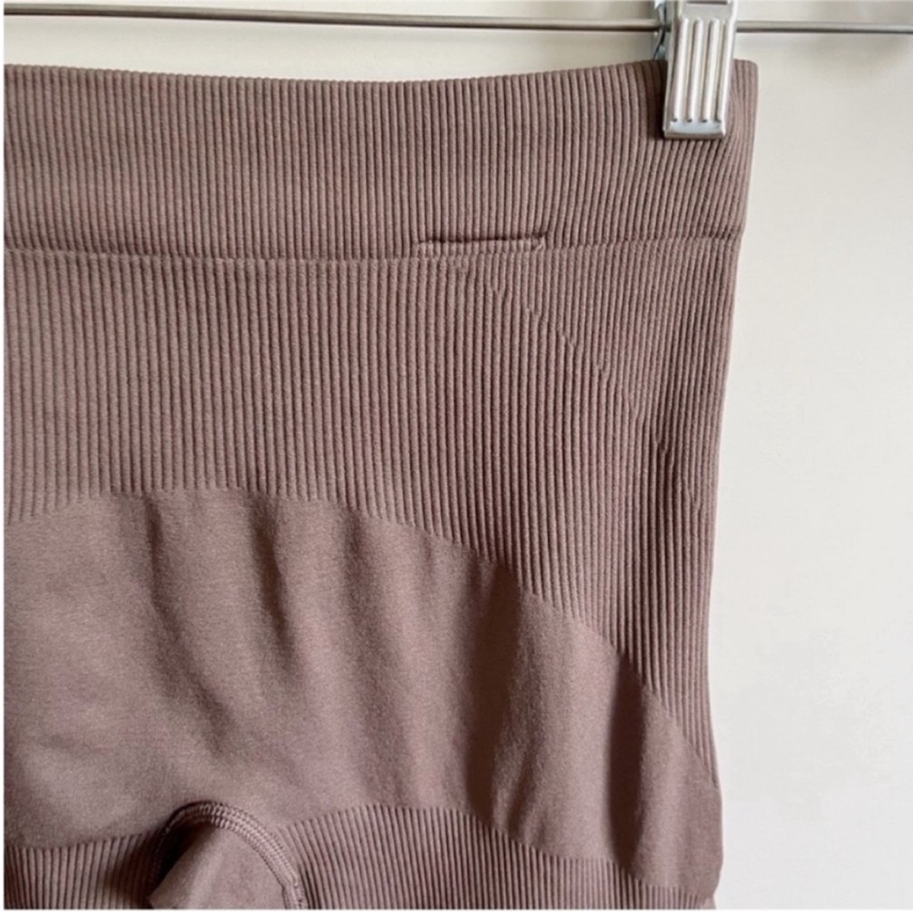 Stella McCartney for Adidas Essential Studio Tights gray ribbed eyelet stretch - Picture 3 of 6